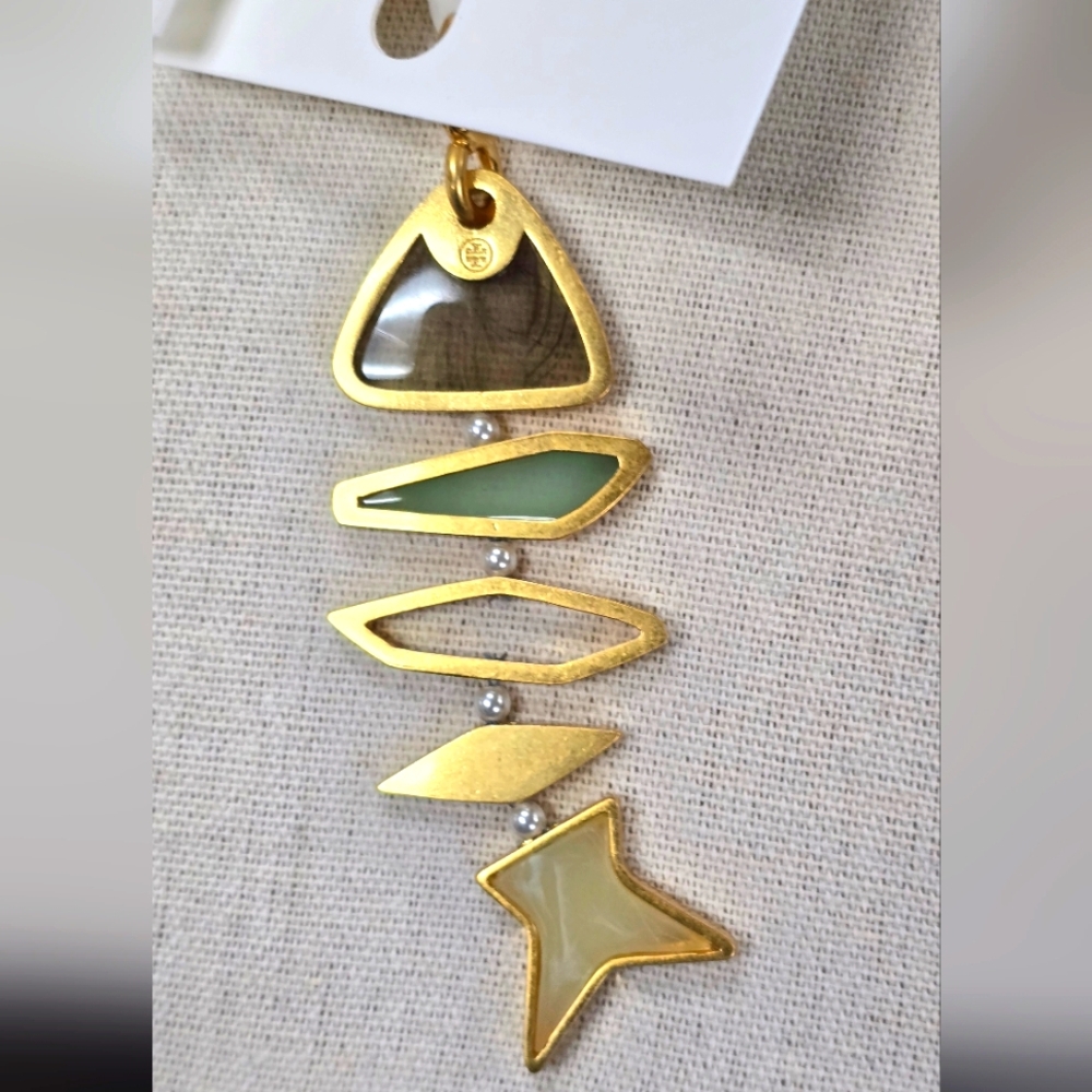 Tory Burch Resin Fish Drop Earrings - Picture 4 of 6